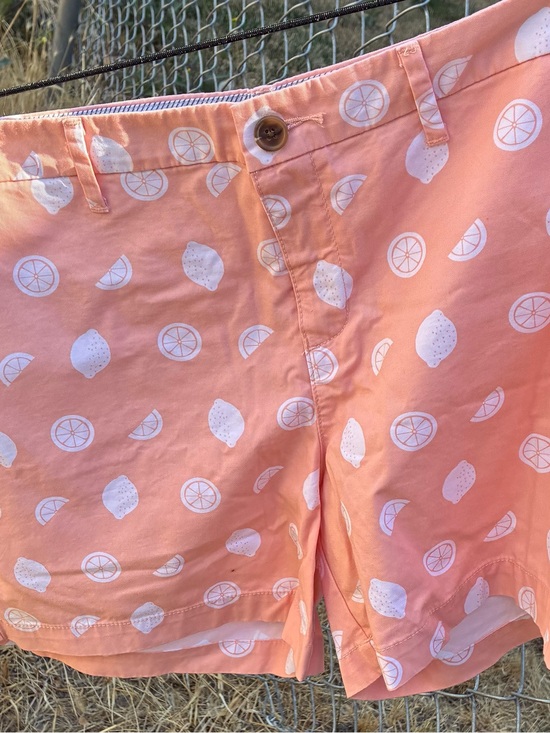 Old Navy Pants - Old Navy Peach Shorts with White Citrus Print